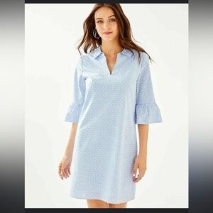 Lilly Pulitzer Light Blue Bell Sleeve Dress